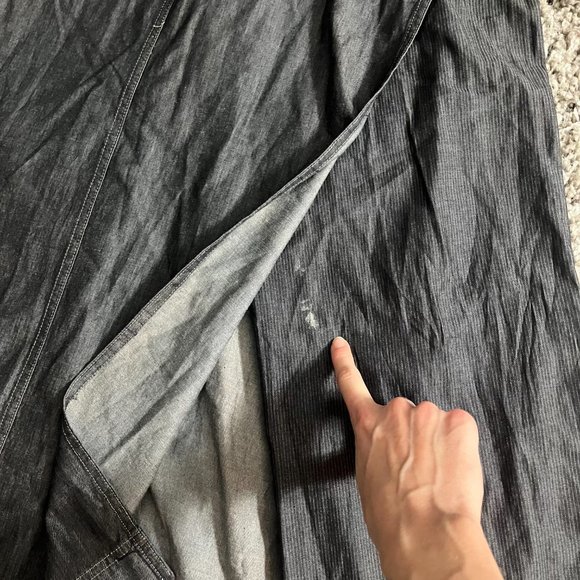 Vintage Cop Copine Grey Denim Layered Wrap Skirt Pants Sz 42 - Picture 2 of 8